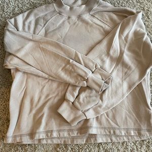 Abercrombie & Fitch Taupe Ballon Sleeve Crewneck